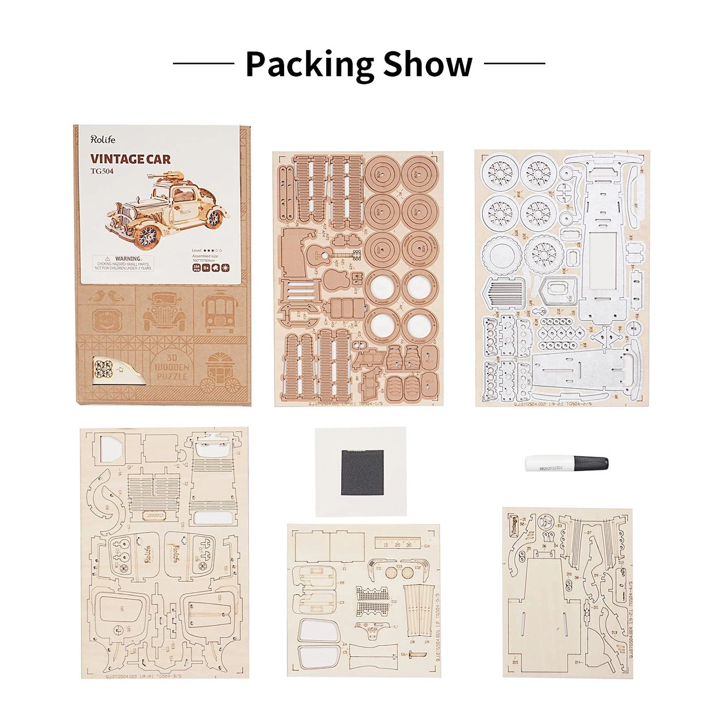 Vintage Car 3D Wooden Puzzle