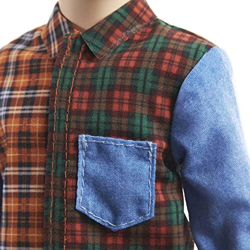 Ken Fashion Doll - Sculpted Purple Hair Plaid Shirt Ages 3+