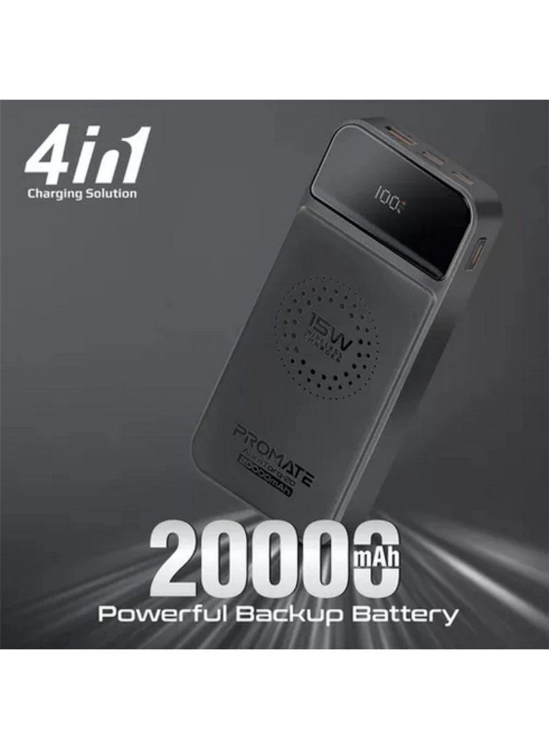 AuraTorq-20 - 20000mAh Fast Charging 15W Wireless