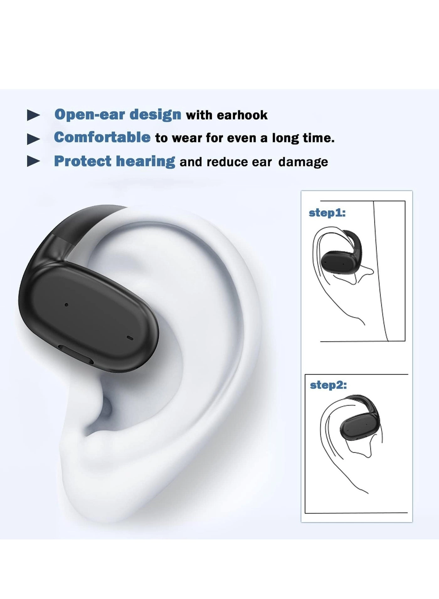 Open Ear Clip Headphones Wireless Headphone