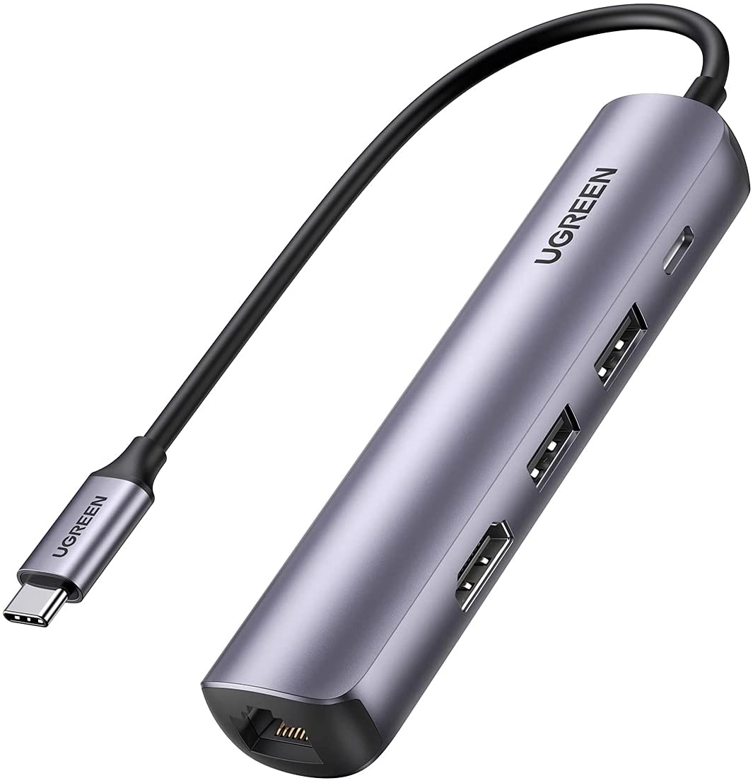 Ugreen 82-10919 - USB-C To 2*USB 3.0 HDMI RJ45 PD