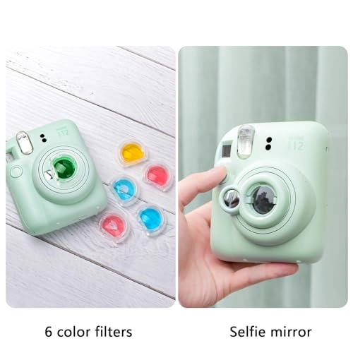 Clear Case - with Strap + Mini Photo Album - 80 Photos + Selfie Mirror + DIY Stickers - x2 + Color Filter - x4