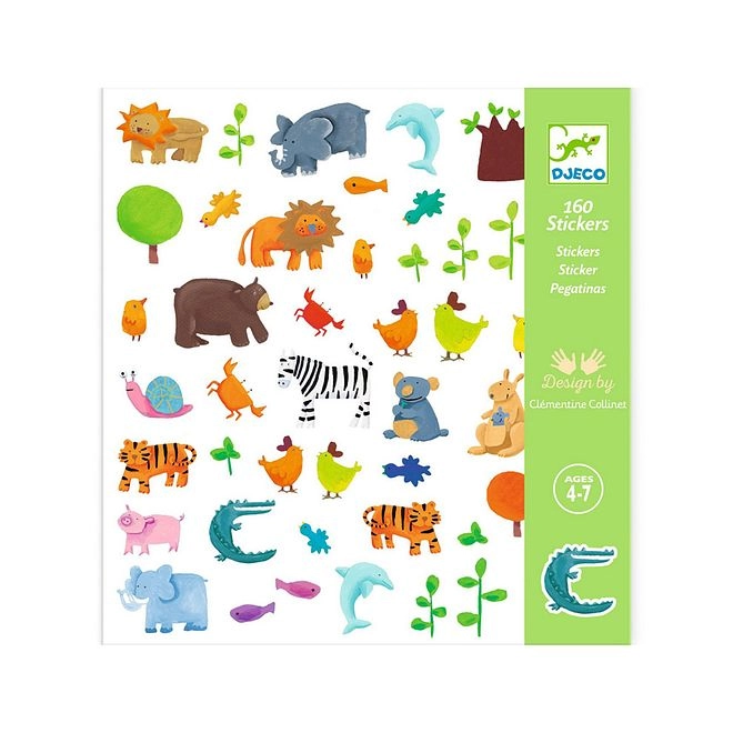 Animals Stickers - 160 Piece