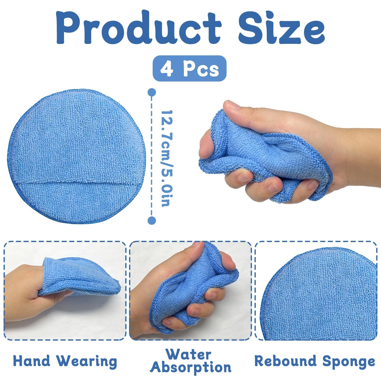 Microfiber Car Wax Applicator Pads
