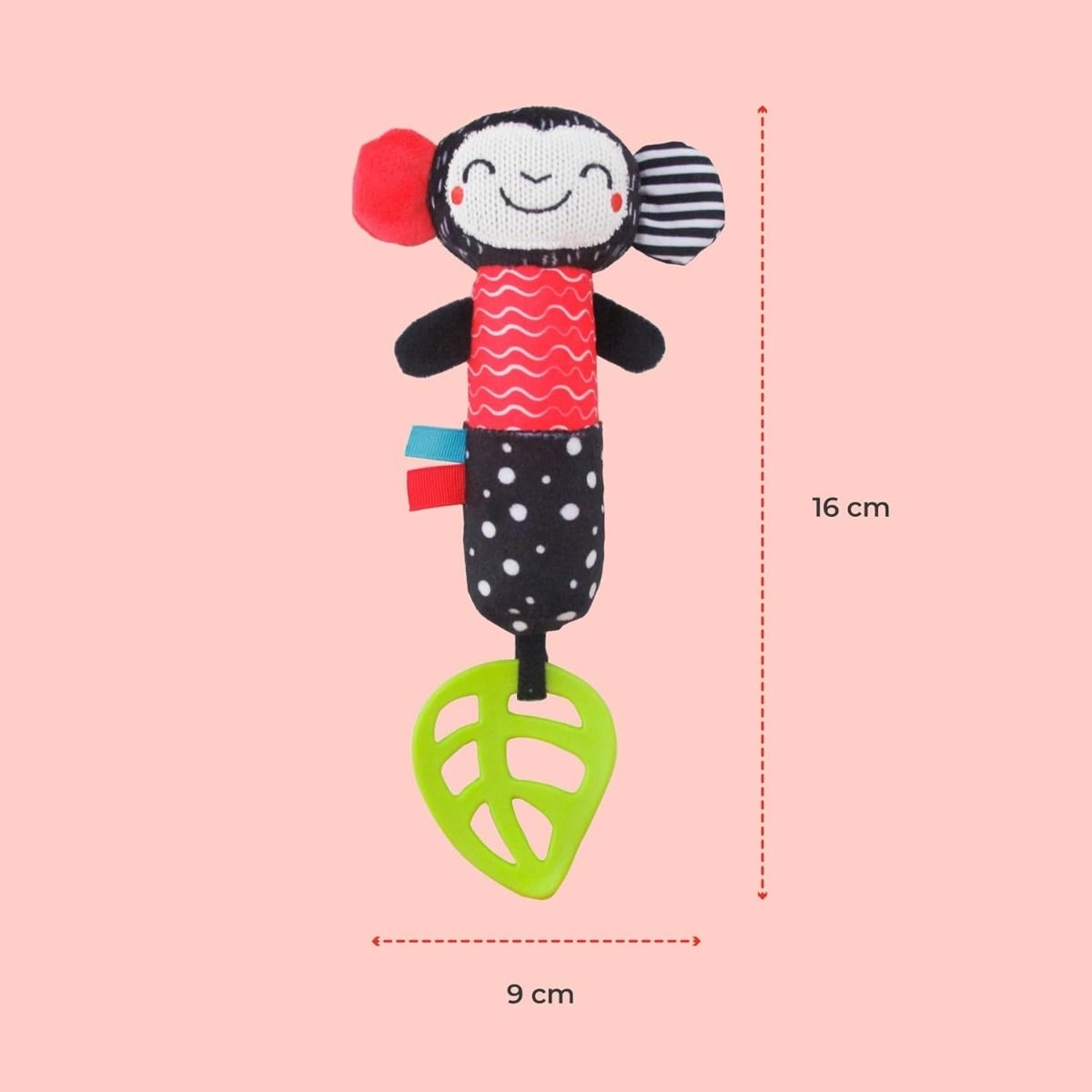 Soft Rattle Plush Toy - 3 to 24 Months fabric