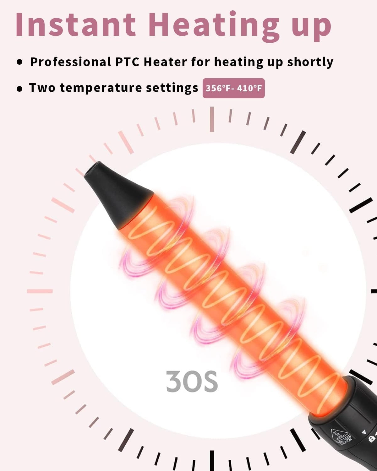 6 in 1 Curling Iron - 0.35"-0.75"-1"-1"-1.25"-1.5"