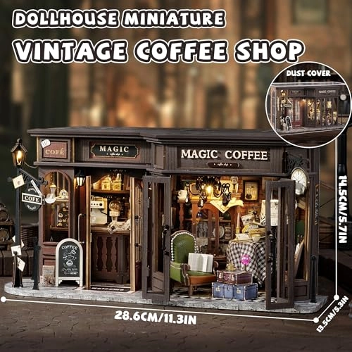 DIY Miniature House Kit - Vintage Coffee Shop