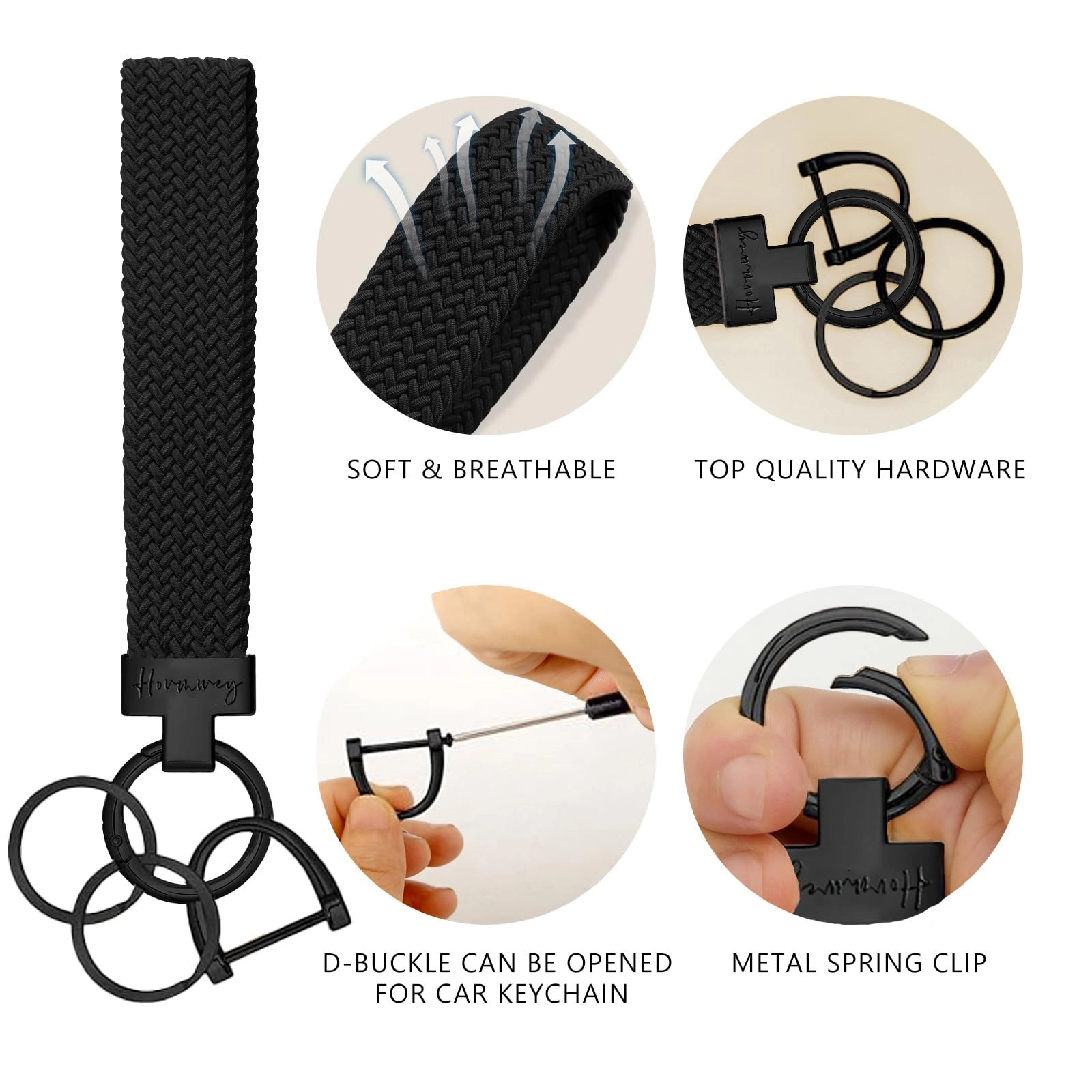 Elastic Wristlet Keychain - Fun