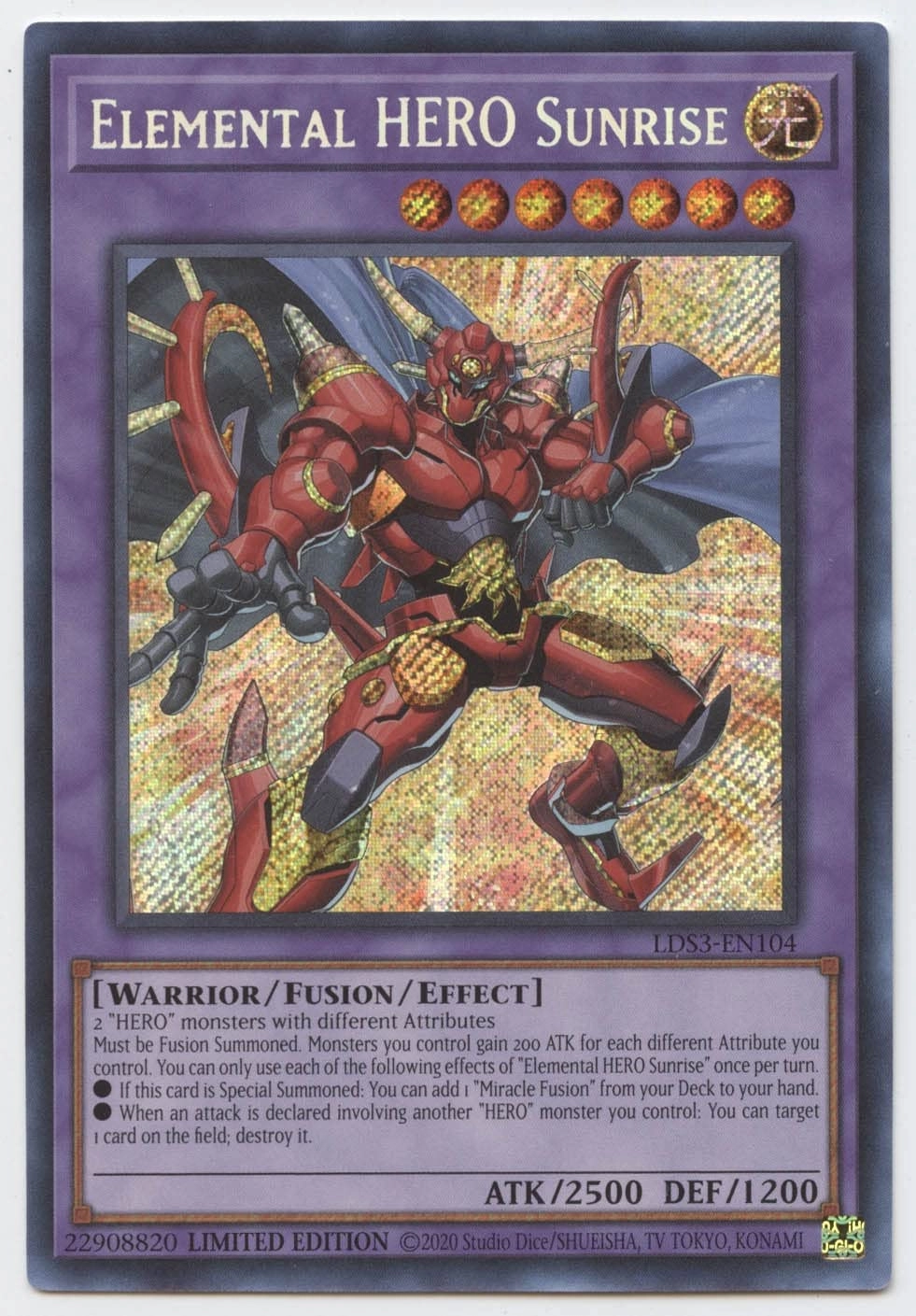 Yu-Gi-Oh! Elemental Hero Sunrise LDS3-EN104 - EN