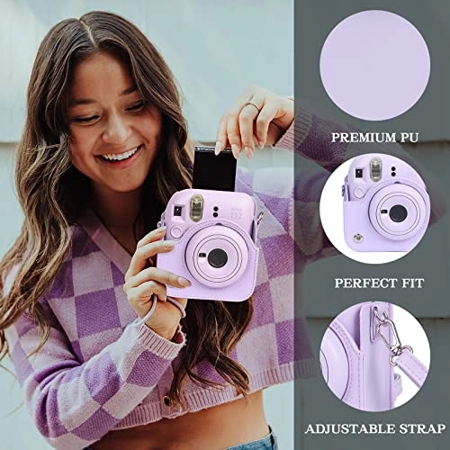 Accessories Kit for Fujifilm Instax Mini 12 Instant Camera - Lilac Purple