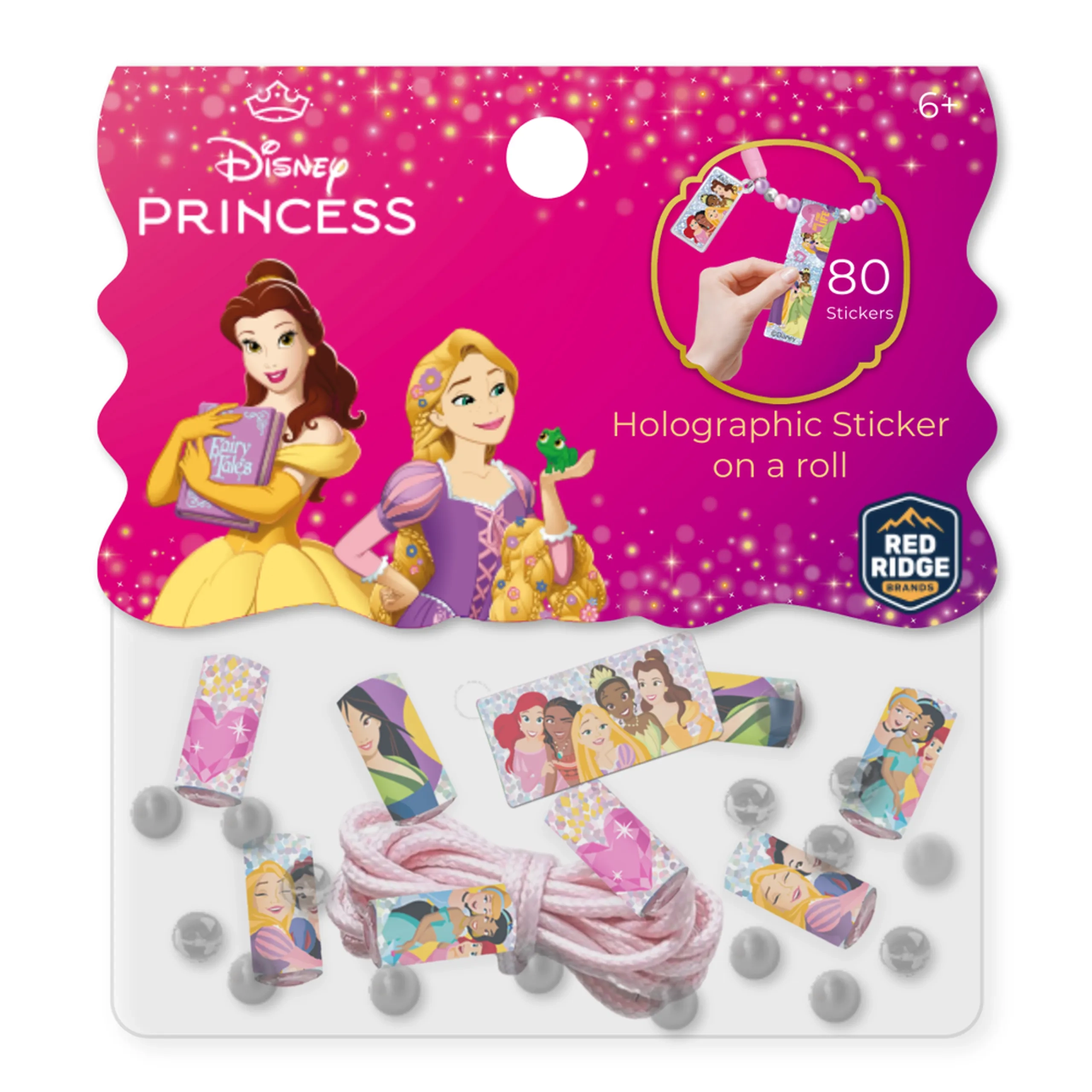 Disney Princess Holographic Sticker On A Roll Bracelet Making Kit - 80pc Ages 6+
