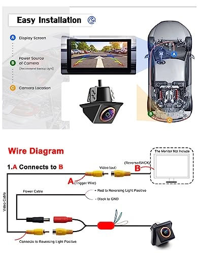 Reversing Backup Camera - Night vision AHD and CVBS 720P