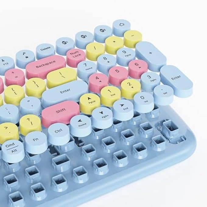 Ergonomic Wireless Rechargeable Bluetooth Keyboard - Wired/Wireless