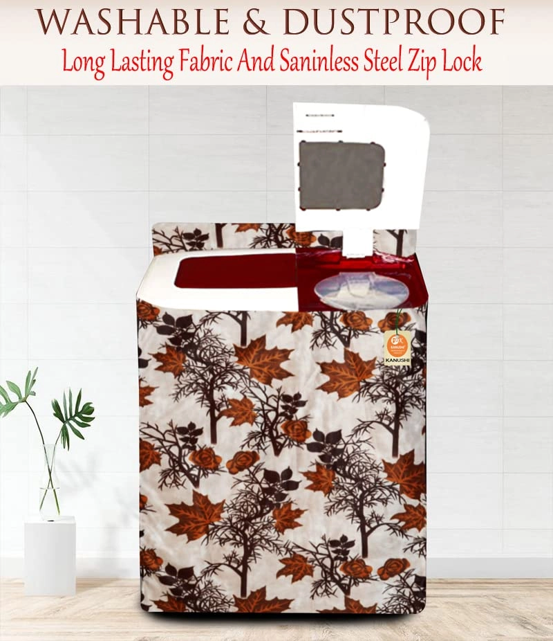 Shub Design Top Load Semi Automatic Washing Machine Cover - Blue 6 Kg 6.5 kg 7 kg 7.5 kg