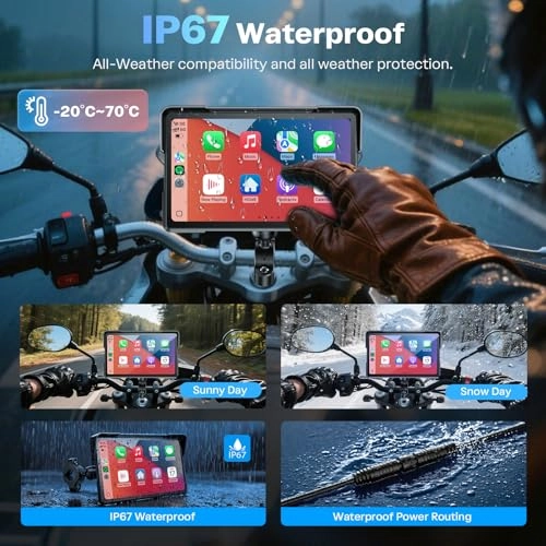 Motorcycle Carplay GPS Navigation System - 7 inch