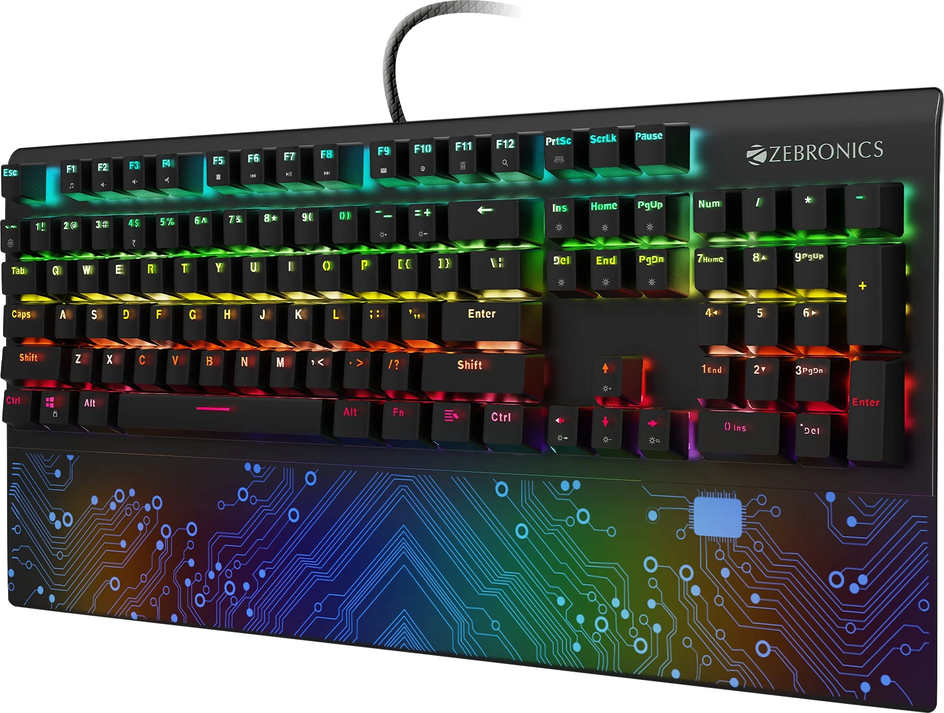Zebronics India Private Limited Zeb-MAX Chroma - QWERTY Wired
