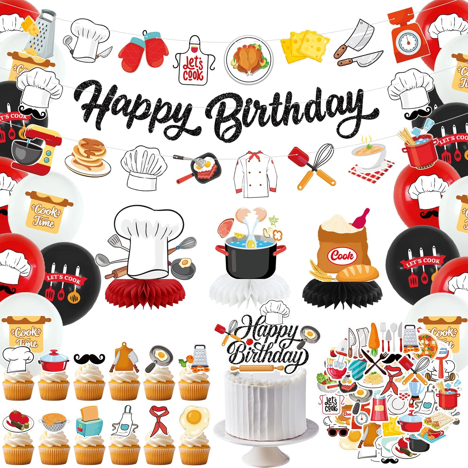 lsjdeer Chef Party Decorations - 20.0 Count Birthday