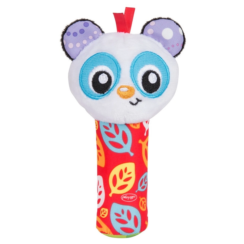 Playgro Panda Squeaker Rattle Toy - 3 months 100% Polyester, EVA