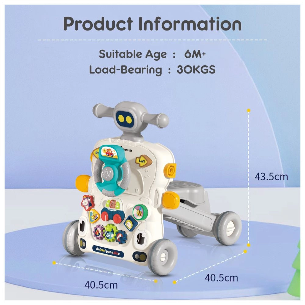 5 in 1 Baby Walker - Musical Keyboard Blue