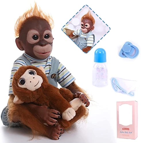 Reborn Monkey Doll - 22 Inches 55 cm Silicone Ages 3+
