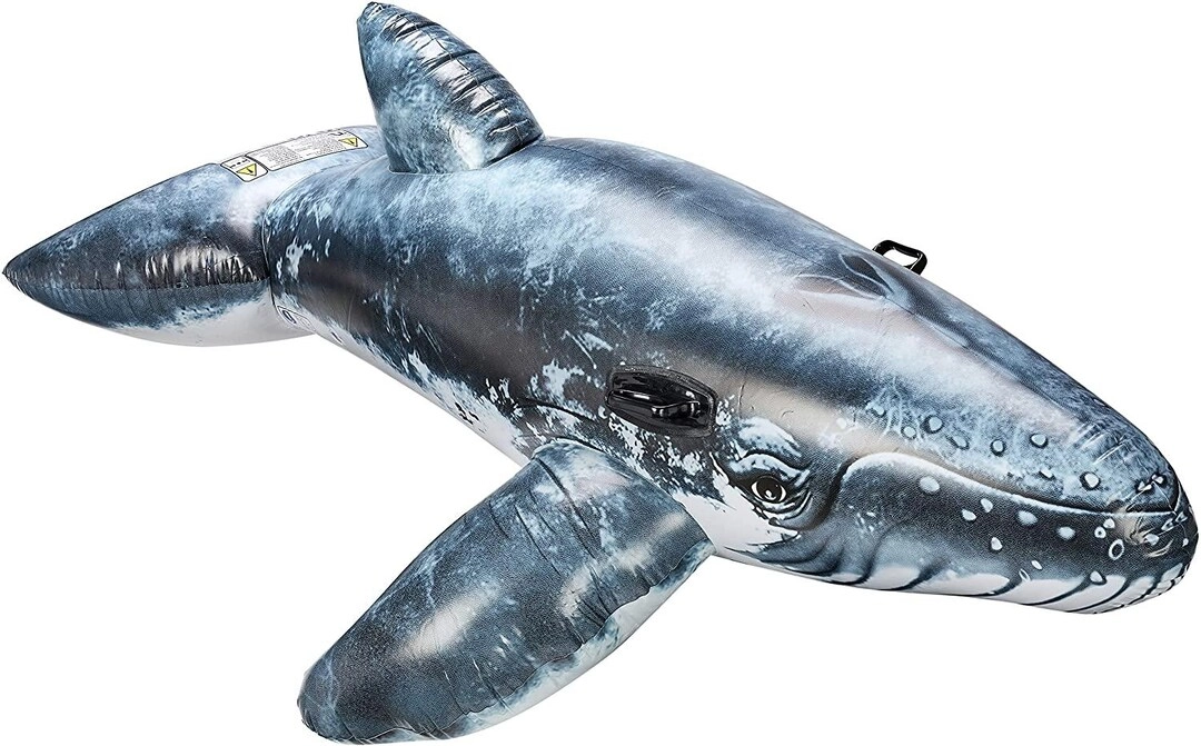 Blue Whale Inflatable Ride-On - 168 x 140 cm 2+