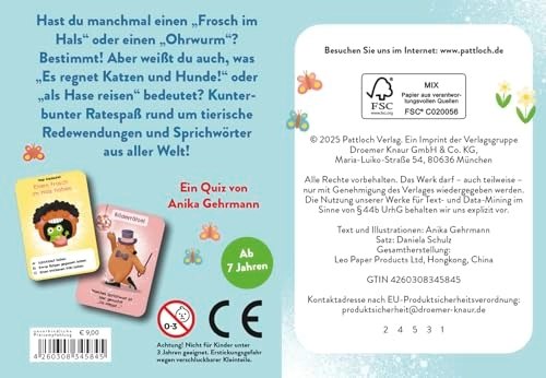 Mein tierisches Sprichwörter-Quiz - Lustiges Kartenspiel (German)