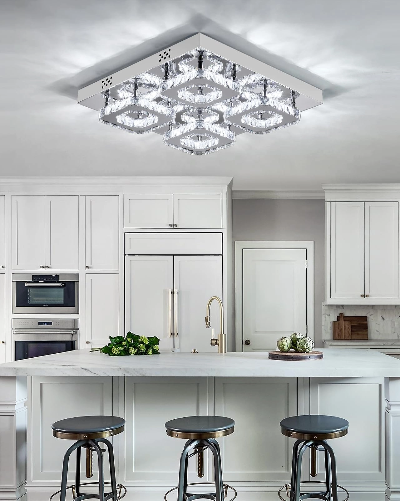 Crystal Ceiling Light - 3000k-6000k Dimmable