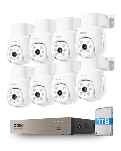 Wired Security Camera System - 8pcs 8CH 5MP