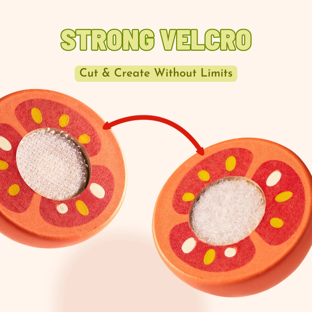 Wooden Chopping Set - Suitable for 3 years and above 15 pieces