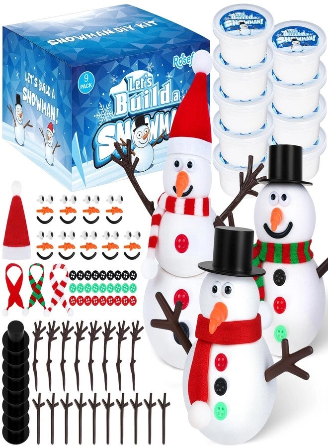 RoseFog Snowman Craft Kit - 9 Pack for Kids
