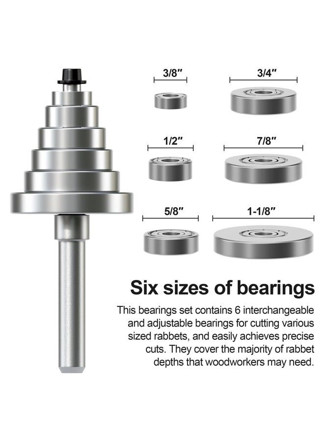Rabbet Router Bit - 2" Dia 1/4 Inch 1 piece