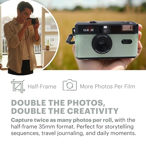 35mm Half-Frame Reloadable Film Camera - fixed-focus
