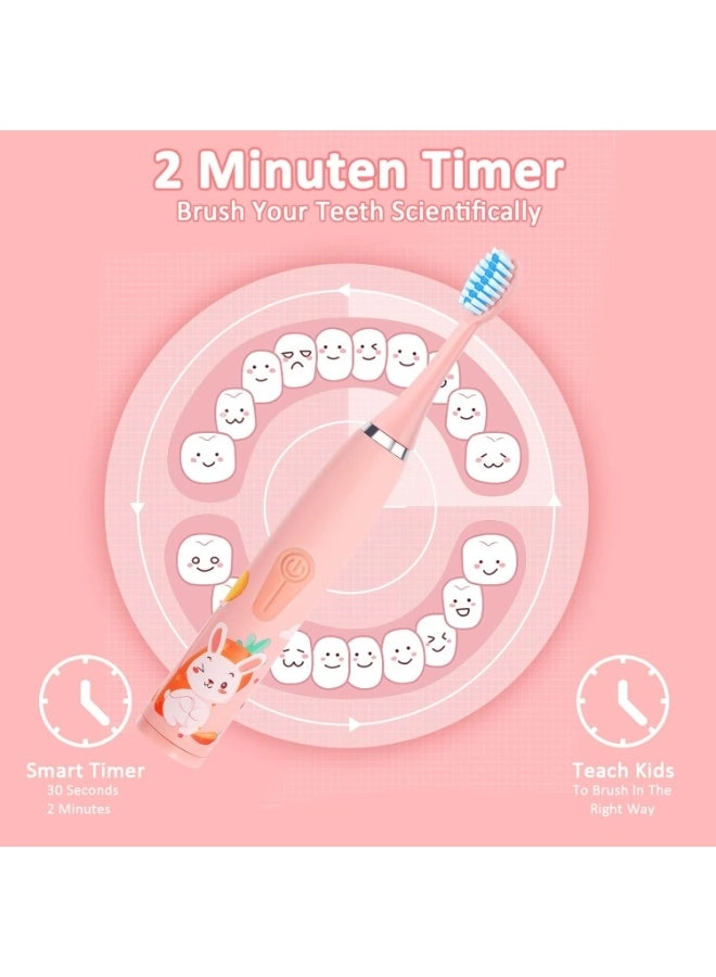 Electric Toothbrush - Children 3-12 Years Old 5 Brush Heads