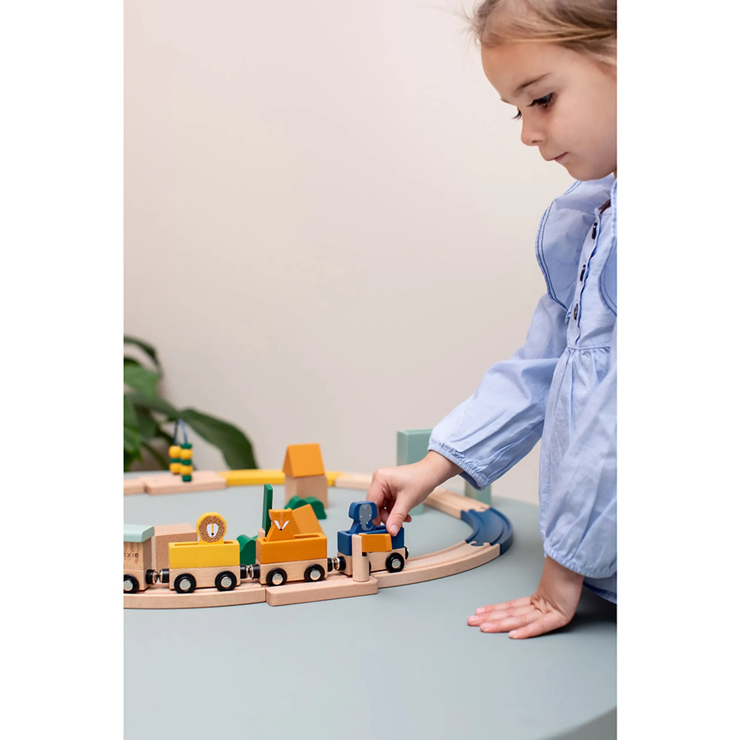 Wooden Train Railway Set - 3pcs