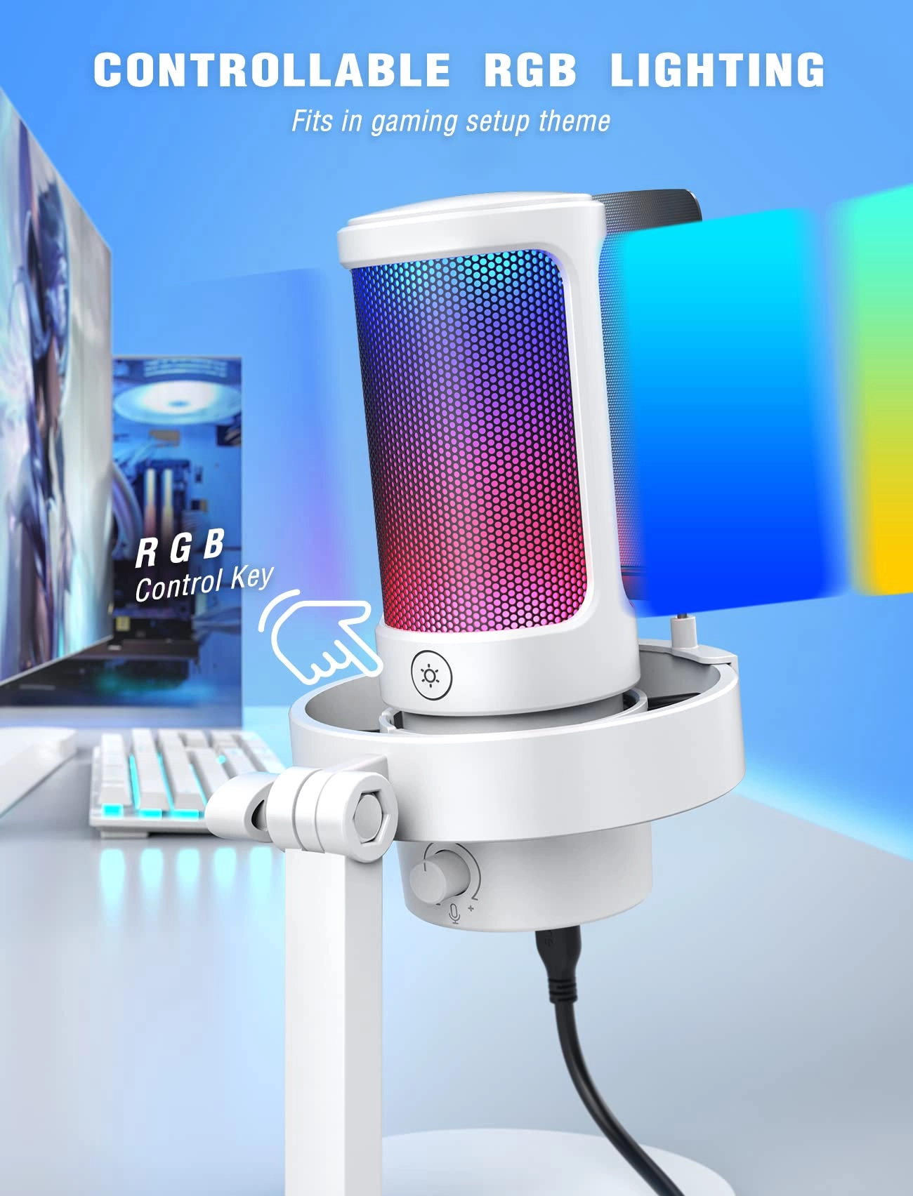 AmpliGame A8 USB Microphone
