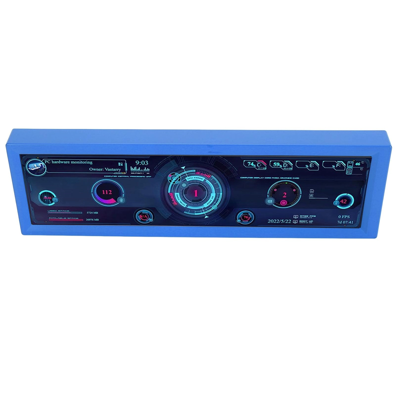 PC Temperature Display - 8.8 Inch 1920x480