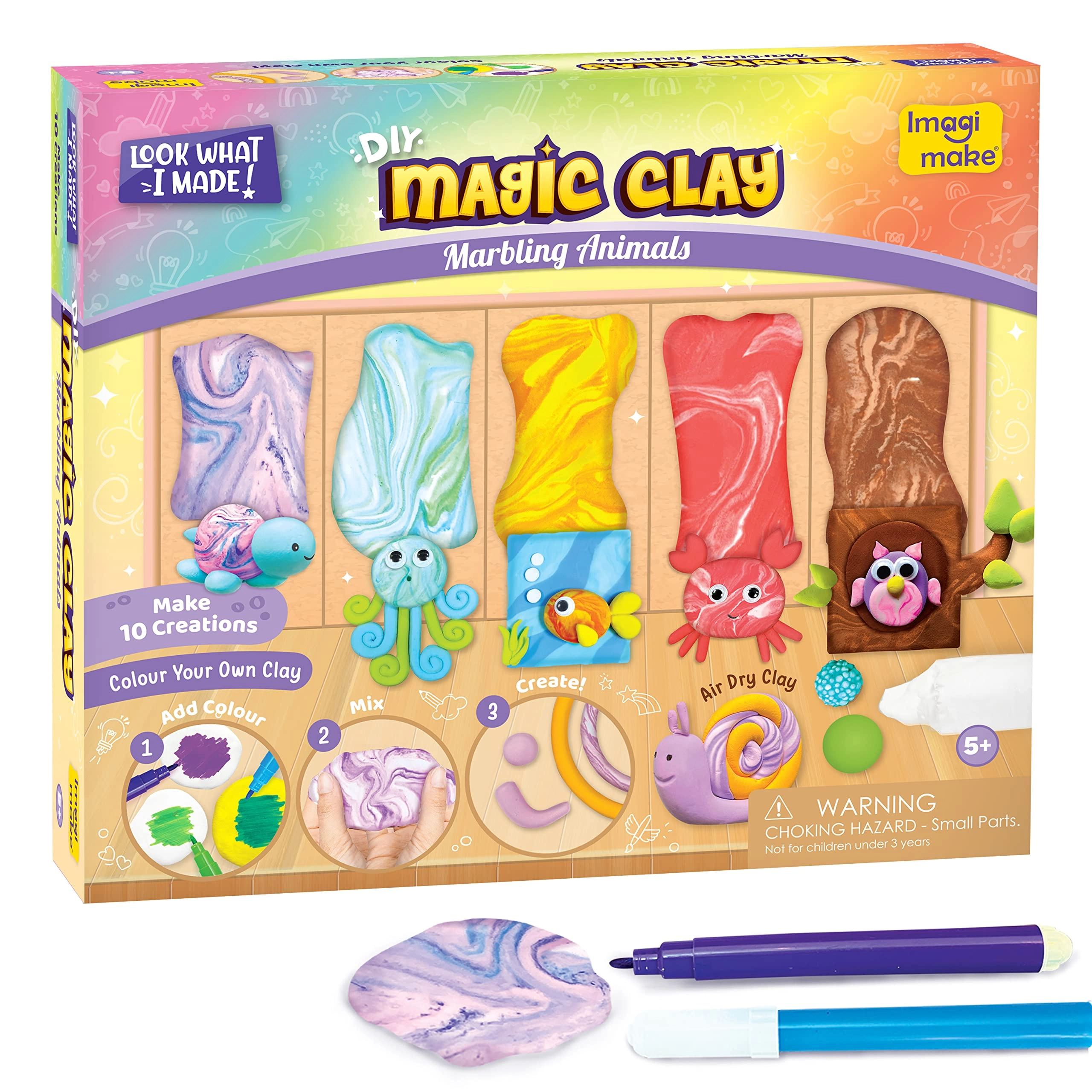 Imagimake Play Solutions Pvt. Ltd Magic Clay - 5+ years 10 pcs