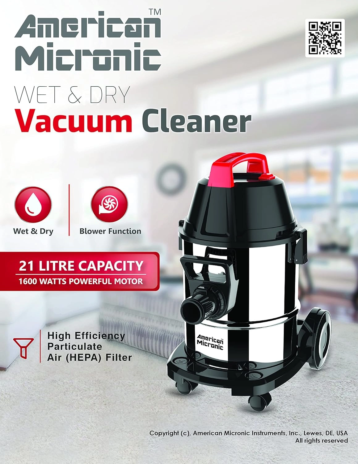 Wet Dry Vacuum Cleaner (AMIVCD211600WDx)