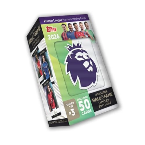 Premier League 2026 - Debut Edition Super Tin #3 - 50 cards plus 3 Hall of Fame LE cards