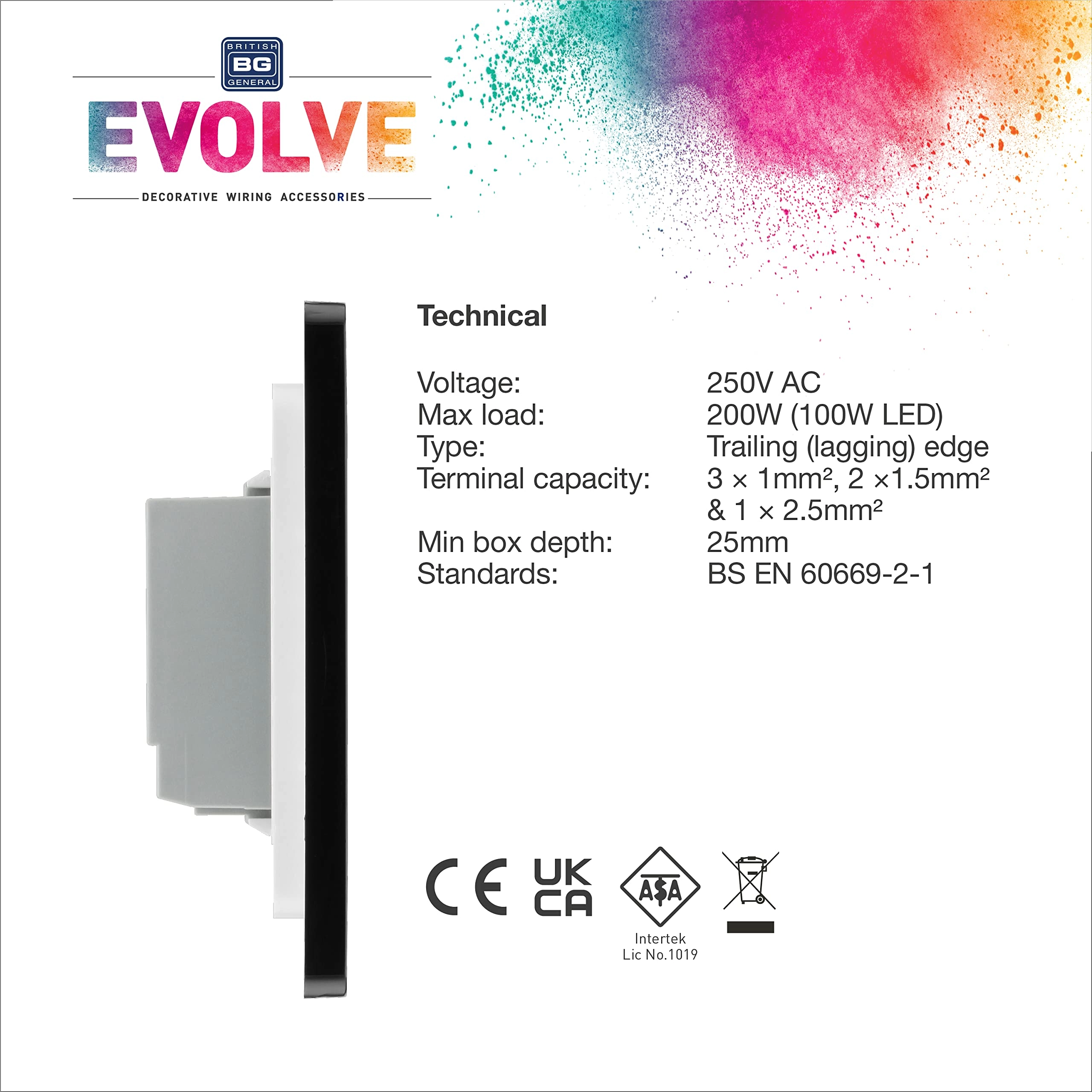Double Master Touch Dimmer - 2-Way Trailing Edge 200W