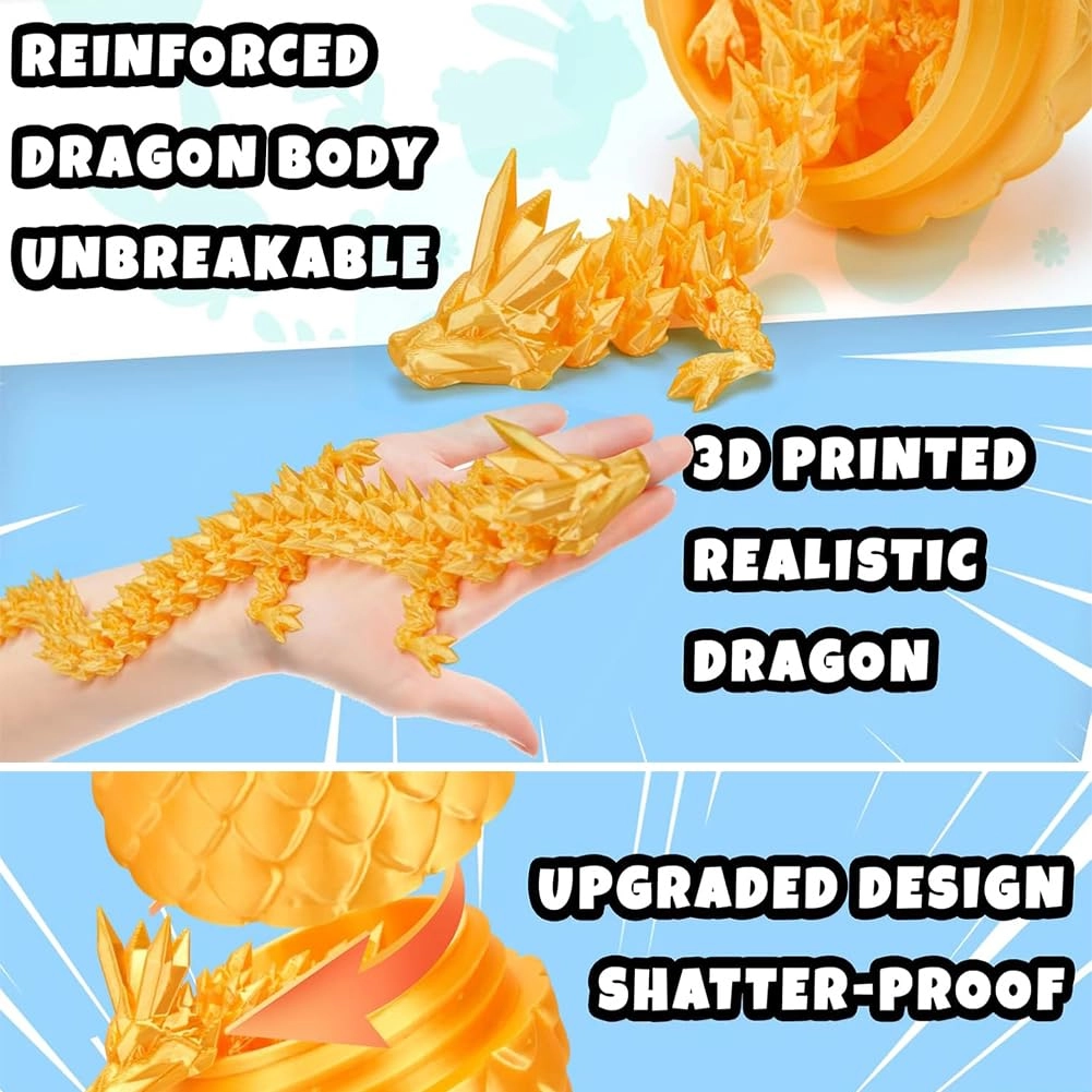 3D Printed Dragon in Egg - 2 Pack