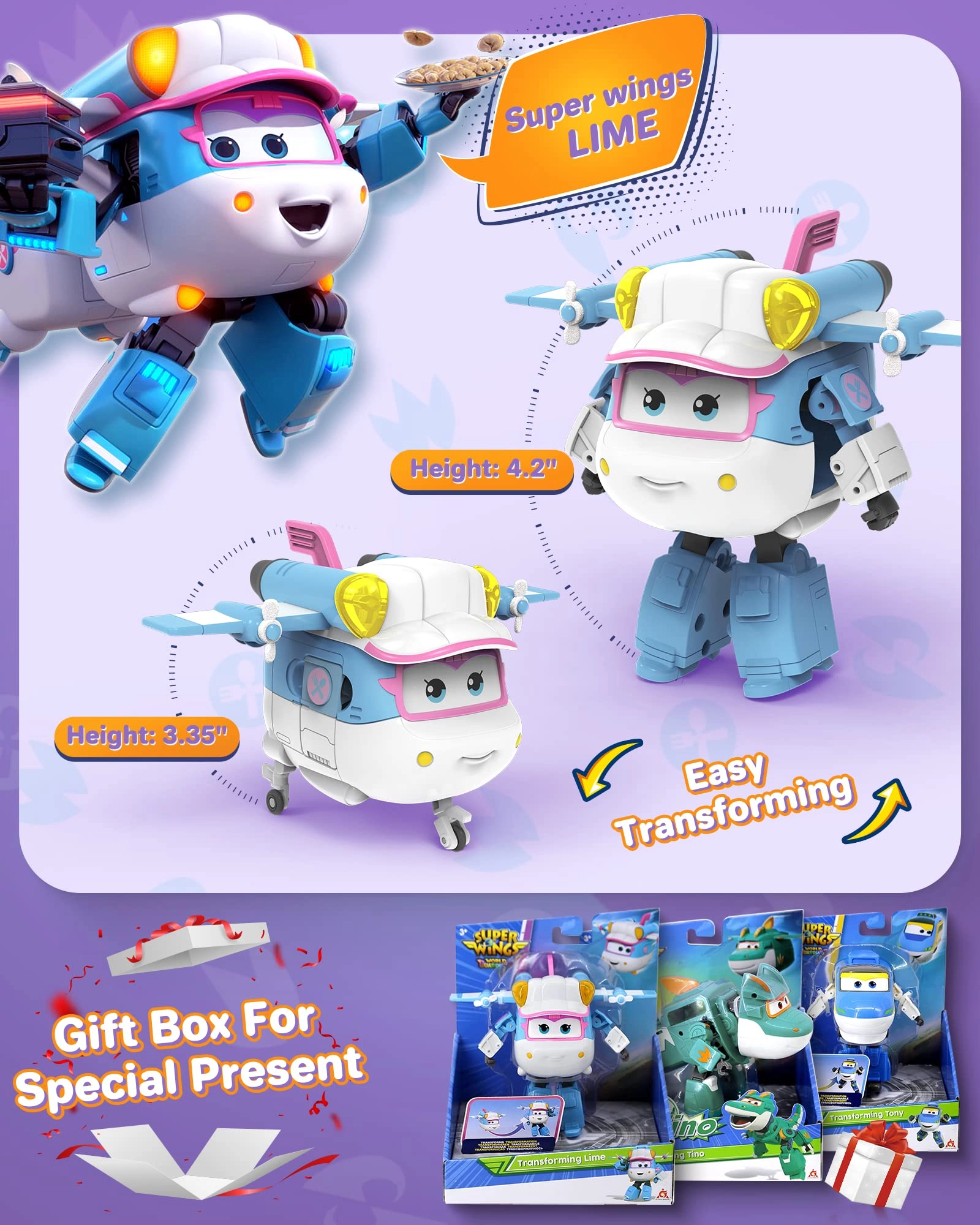 Super Wings - 10 Steps Lime