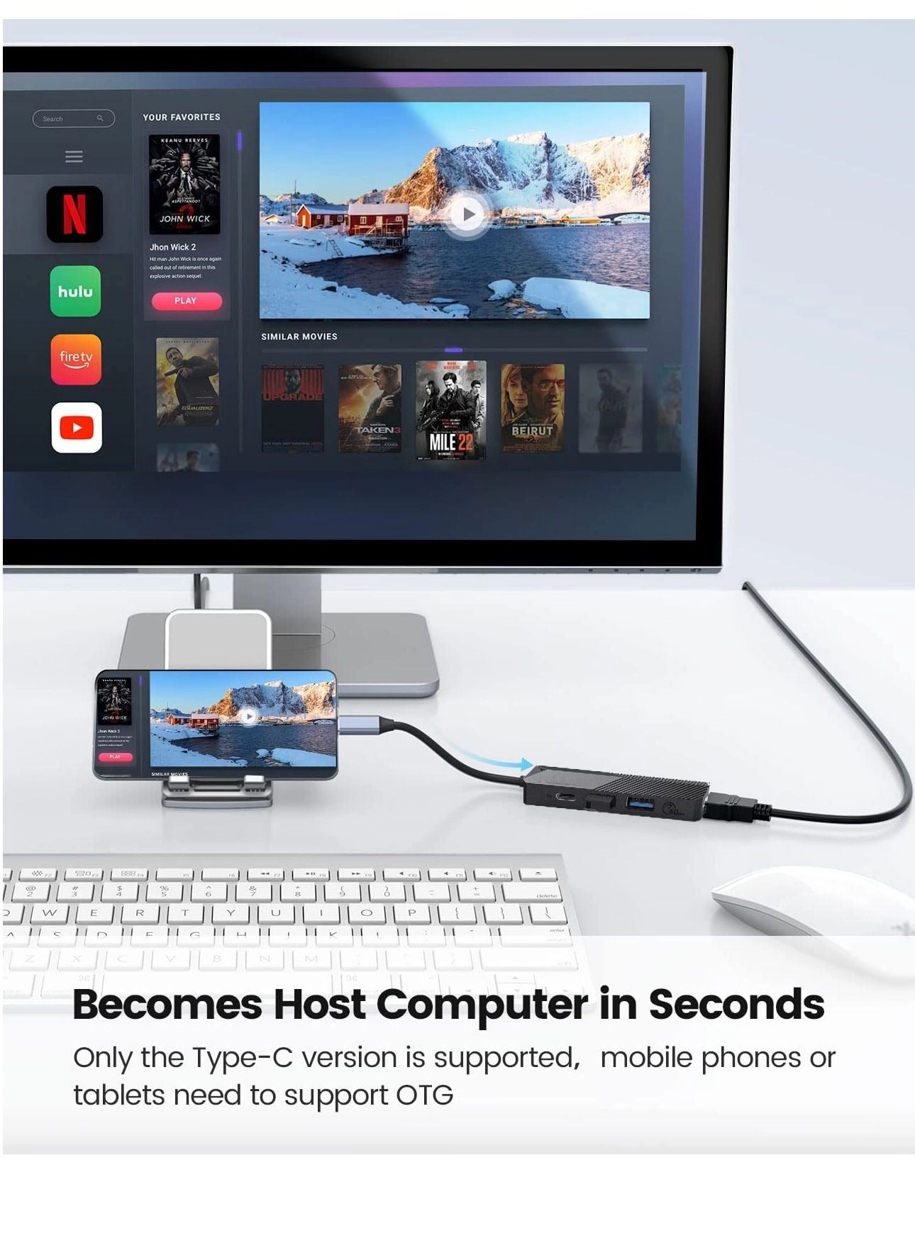 USB C to HDMI Adapter - USB 3.1 4K UHD 3840×2160@30Hz