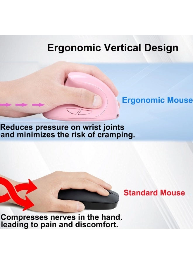 Vertical Mouse - BT5.0/4.0/2.4G