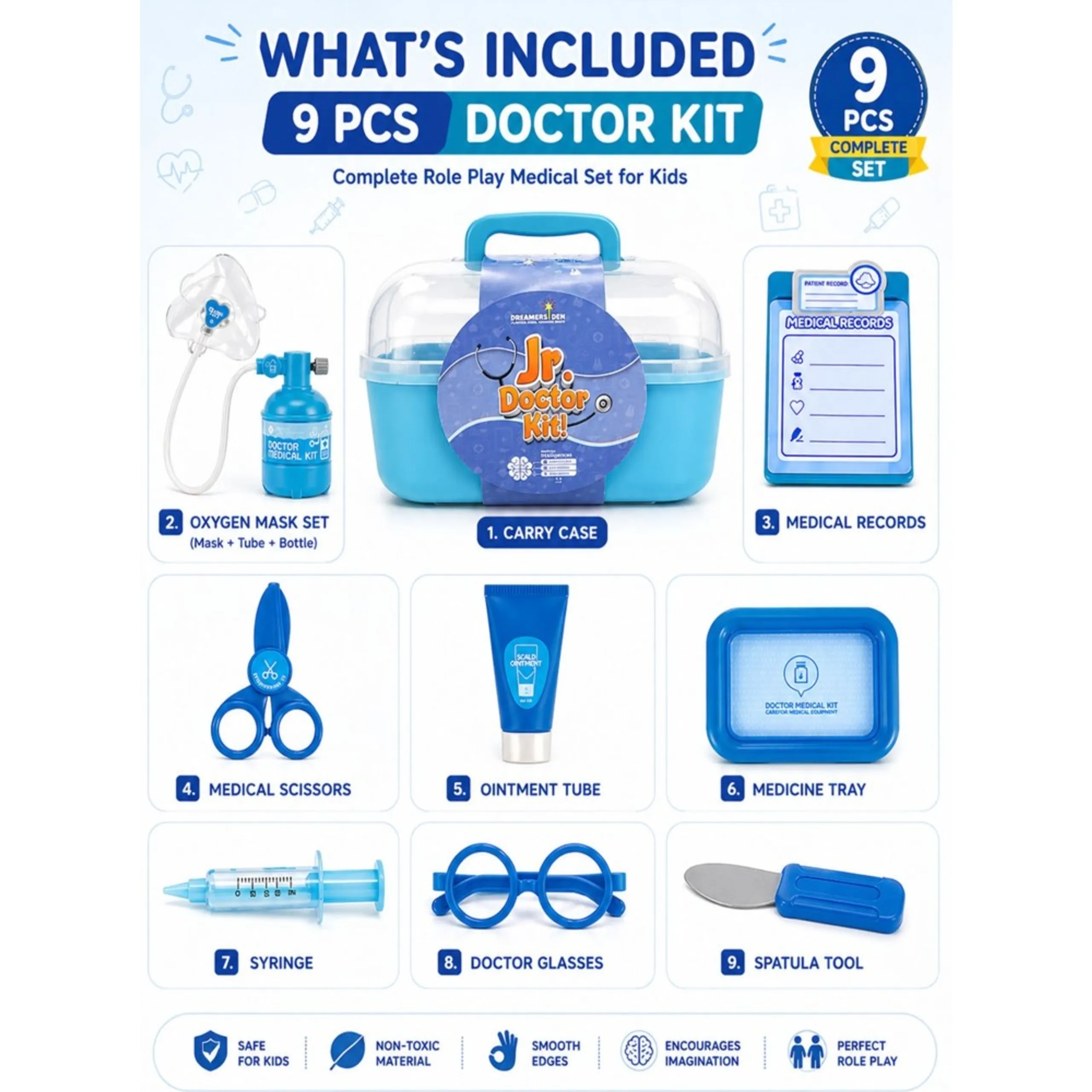 Medical Playset - 9 pcs