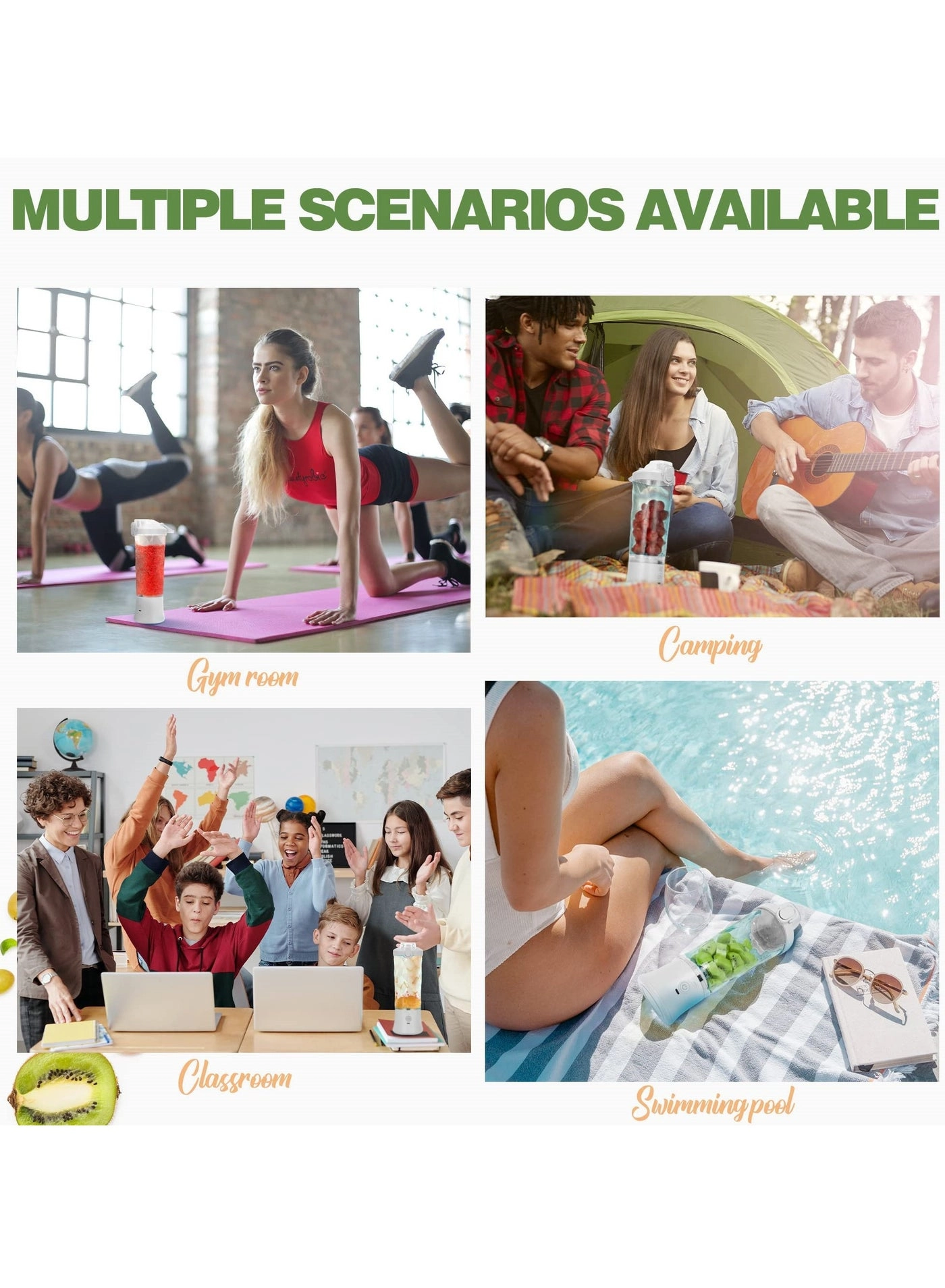 Portable Personal Blender - 6-Blade USB Rechargeable Portable