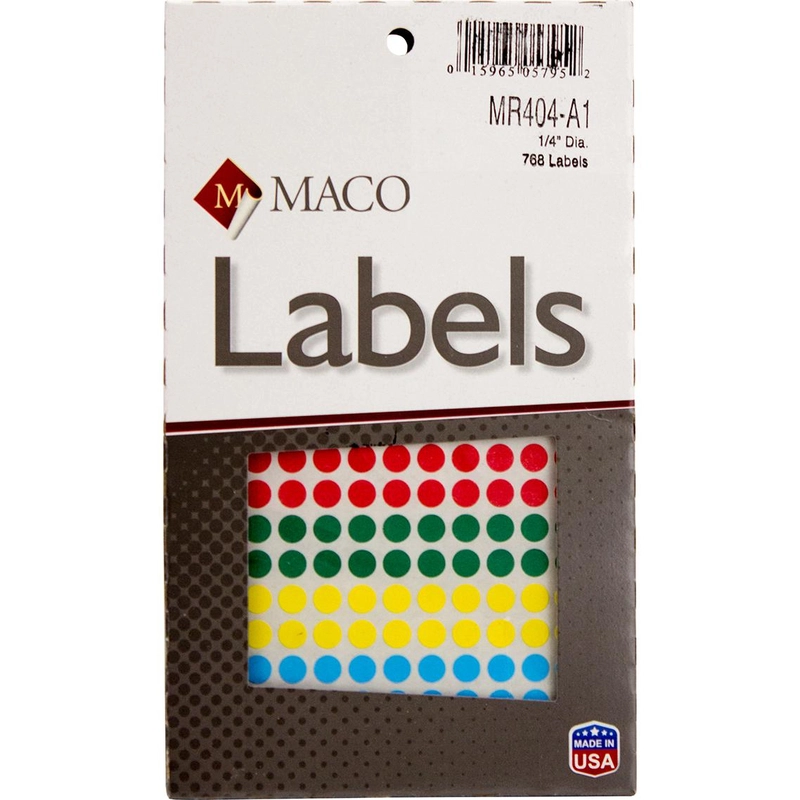 Color Coding Labels - 768 Labels .25 in ( 6.35 mm )