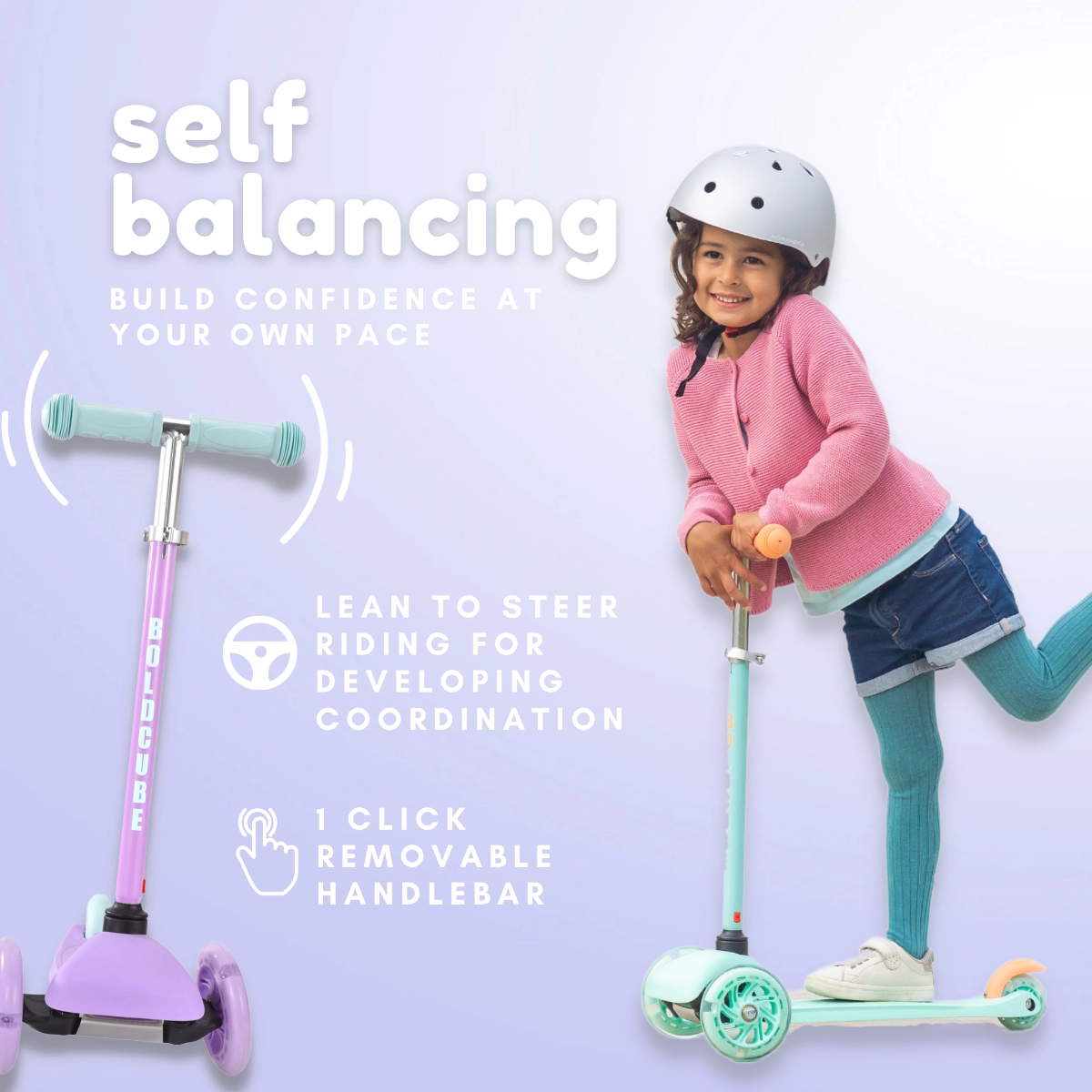 Teeny 3-Wheel Kick Scooter – LED