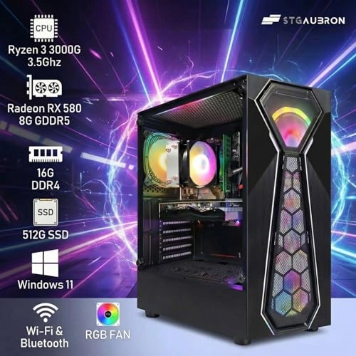 Prebuilt Gaming PC - 16GB 512GB AMD Athlon 3000G