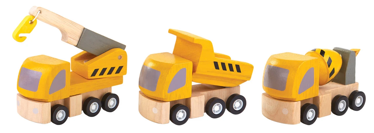 PlanToys Highway Maintenance Set - Yellow 3+